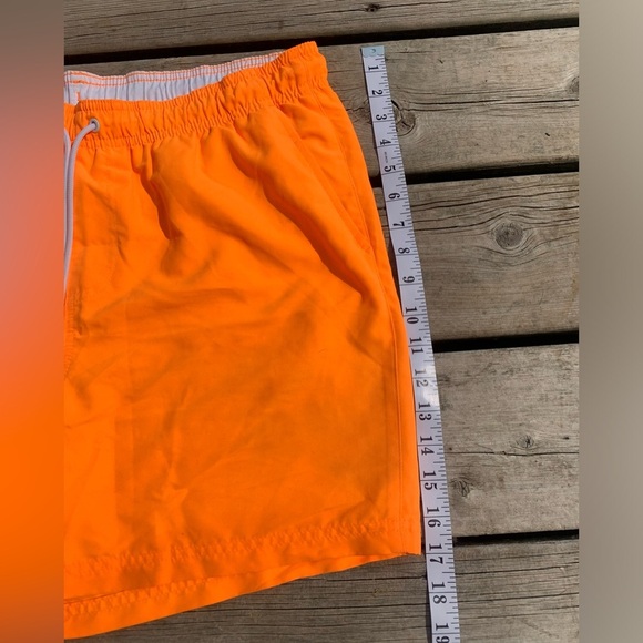 💜 Marks & Spenser Mens Bright Orange Swim Trunks Size Large - Picture 4 of 7